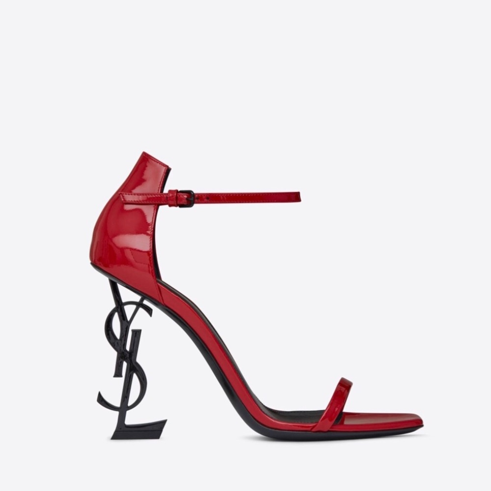 Saint Laurent Red Opyum 110 Leather Sandals